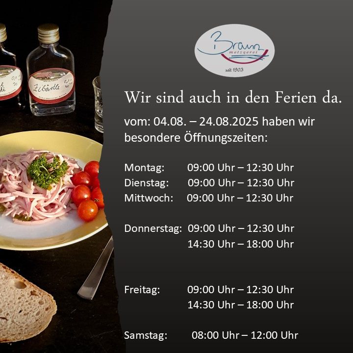 Sonderöffnungszeiten in den Sommerferien