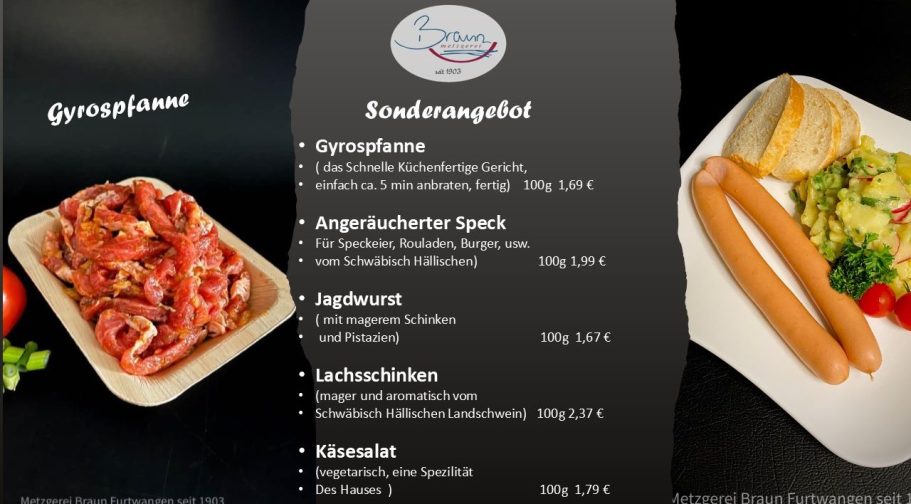 Sonderangebot mit Landjäger im Winterlichen Schwarzwald