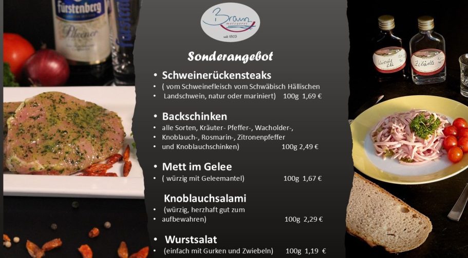 Sonderangebot mit Landjäger im Winterlichen Schwarzwald